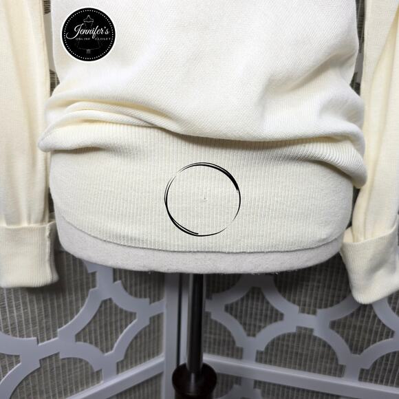 The Limited Cream Cowl Neck Long Sleeve Lightweight Sweater Size Medium - Picture 10 of 14